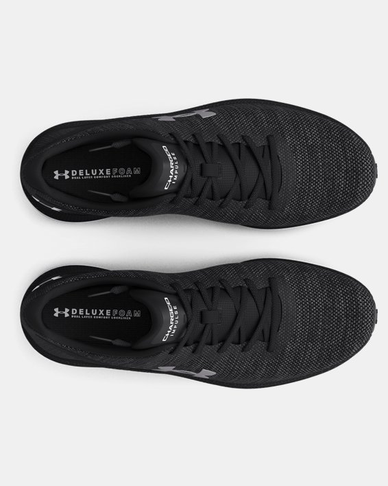 Men's UA Charged Impulse 2 Knit Running Shoes, Black, pdpMainDesktop image number 2